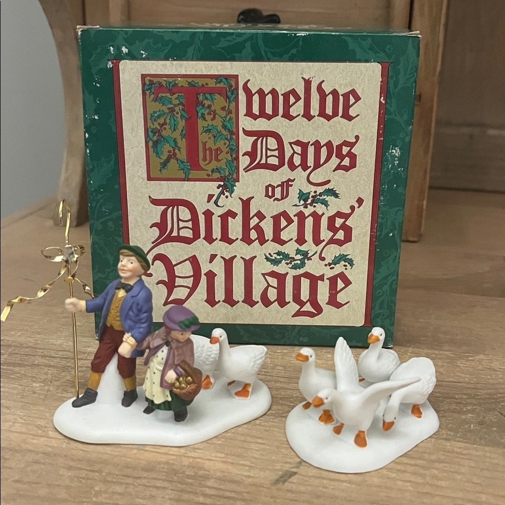 Dept 56 Twelve Days of Christmas
“Six Geese A-Laying” Handpainted Porcelain